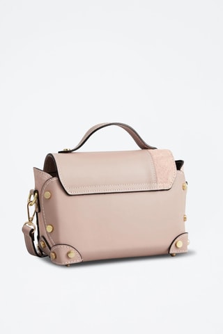 Sac bandoulière en cuir Nan - Rose clair