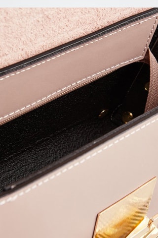 Sac bandoulière en cuir Nan - Rose clair