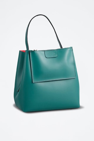 Sac porté épaule en cuir Jeny - Vert