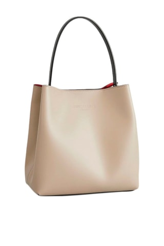 Sac porté épaule en cuir Jeny - Taupe