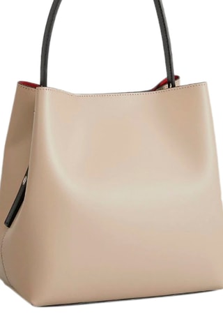 Sac porté épaule en cuir Jeny - Taupe