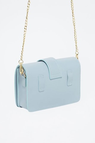 Sac bandoulière en cuir Tory - Bleu clair