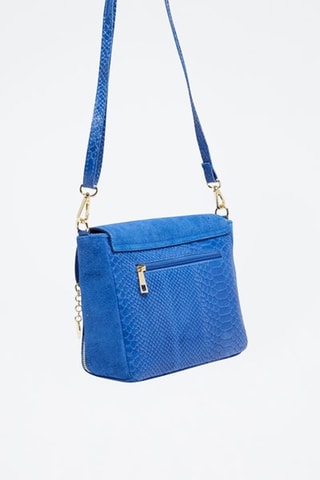 Sac bandoulière en nubuck Acil - Bleu