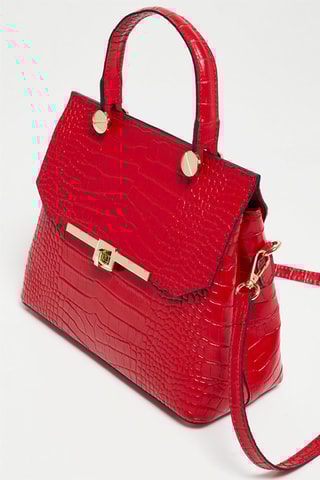 Sac à main en cuir Emy - Rouge