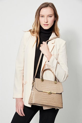 Sac à main en cuir Emy - Rose clair
