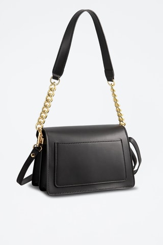 Sac bandoulière en cuir Ava - Noir