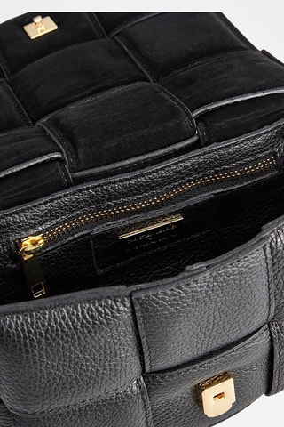 Sac bandoulière en cuir Lea - Noir