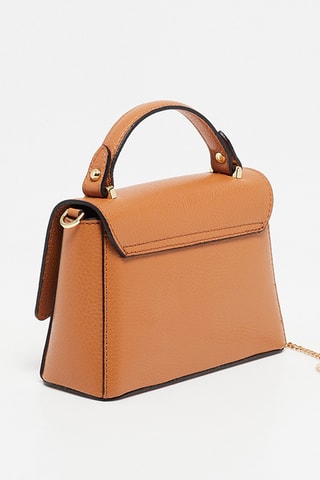 Sac bandoulière en cuir  Mathilde - Camel