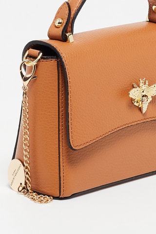 Sac bandoulière en cuir  Mathilde - Camel