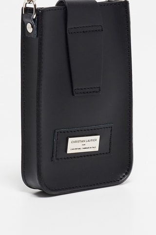 Pochette de téléphone en cuir Taylor - Noir - Noir