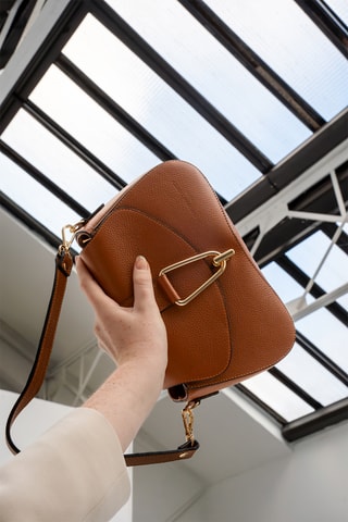 Sac bandoulière en cuir Leorad - Camel
