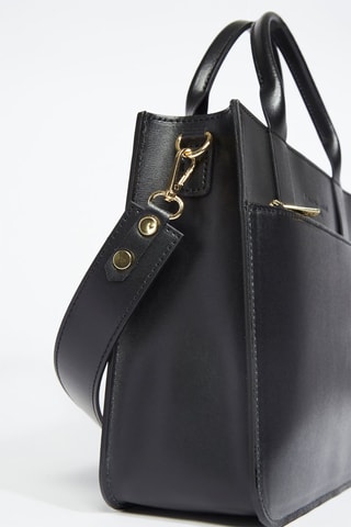 Sac bandoulière en cuir Shaina - Noir