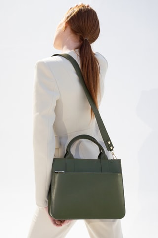 Sac bandoulière en cuir Shaina - Vert