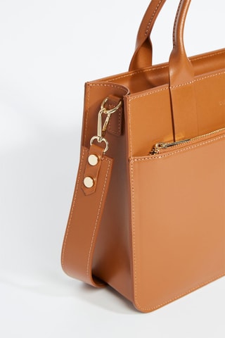 Sac bandoulière en cuir Shaina - Camel