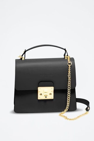 Sac bandoulière en cuir Iris - Noir