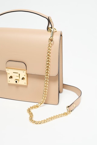 Sac bandoulière en cuir Iris - Beige