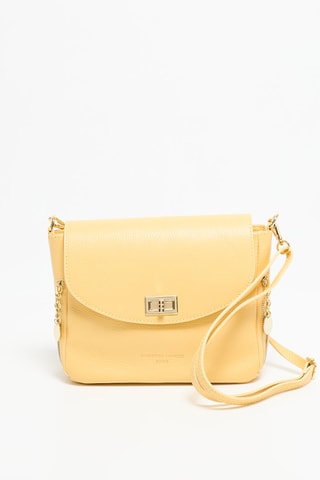 Sac bandoulière en cuir Marion - Jaune
