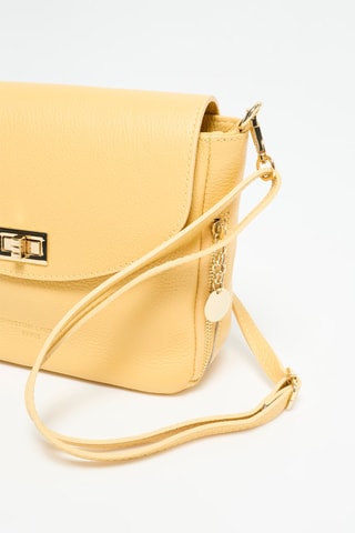 Sac bandoulière en cuir Marion - Jaune