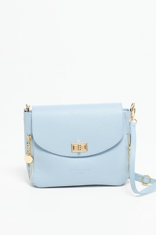 Sac bandoulière en cuir Marion - Ciel