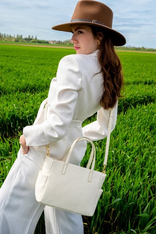 Sac à main en cuir Maeve - Blanc