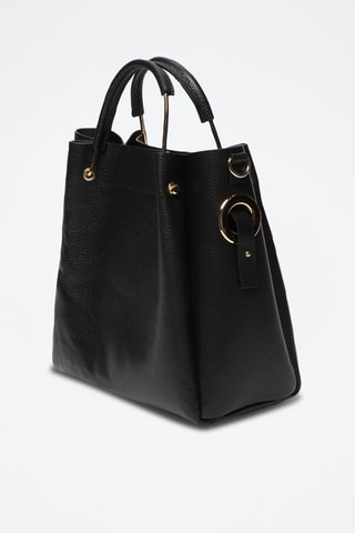 Sac à main en cuir Bleuet - Noir