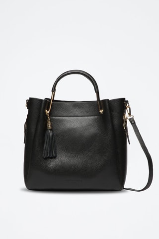 Sac à main en cuir Bleuet - Noir