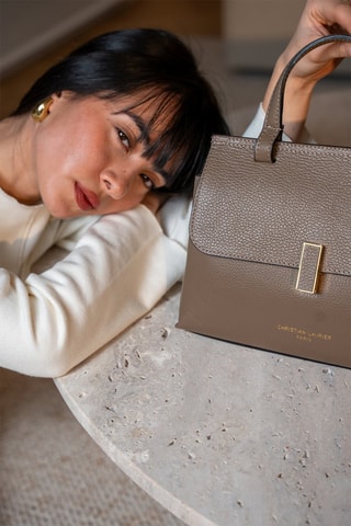 Sac bandoulière en cuir Ciara - Taupe