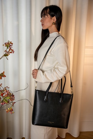 Sac à main en cuir Mary - Noir