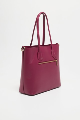 Sac à main en cuir Mary - Bordeaux