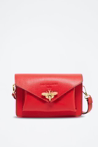 Sac bandoulière en cuir Roxane - Rouge