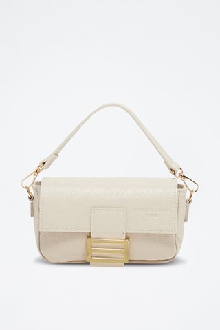 Sac porté épaule en cuir Maya - Blanc