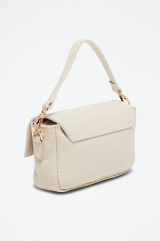 Sac porté épaule en cuir Maya - Blanc