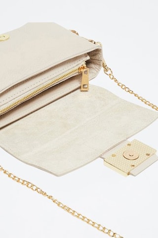 Sac porté épaule en cuir Maya - Blanc