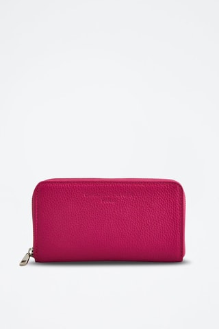 Compagnon en cuir Mony - Fuchsia