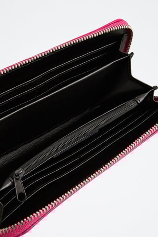 Compagnon en cuir Mony - Fuchsia