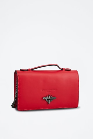 Sac bandoulière en cuir Stacy - Rouge