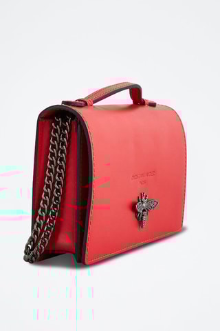 Sac bandoulière en cuir Stacy - Rouge