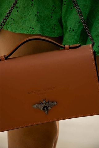 Sac bandoulière en cuir Stacy - Camel