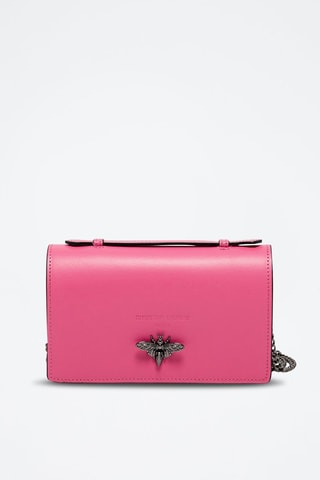 Sac bandoulière en cuir Stacy - Rose foncé
