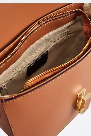 Sac bandoulière en cuir Roma - Camel