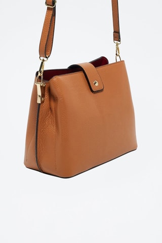 Sac à main en cuir Lessie - Camel