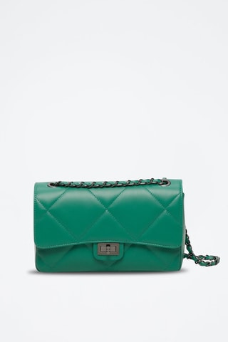 Sac porté épaule en cuir Lena - Vert