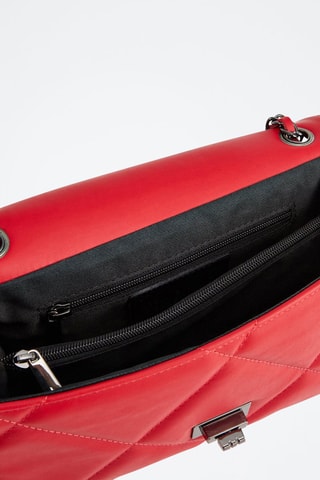 Sac porté épaule en cuir Lena - Rouge