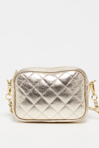 Sac bandoulière en cuir Faye - Doré
