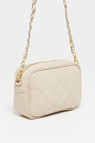 Sac bandoulière en cuir Faye - Nude