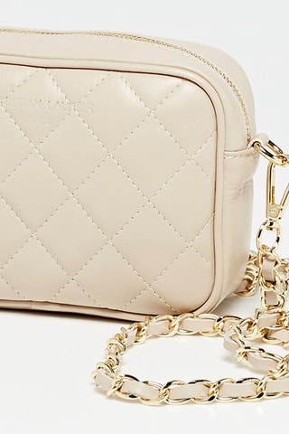 Sac bandoulière en cuir Faye - Nude