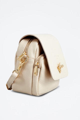 Sac bandoulière en cuir Beeza - Beige
