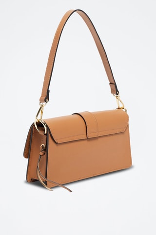 Sac porté épaule en cuir Hazel - Camel
