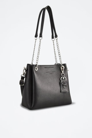 Sac porté épaule en cuir Rachel - Noir