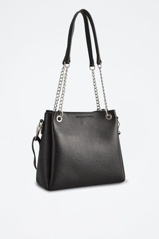 Sac porté épaule en cuir Rachel - Noir